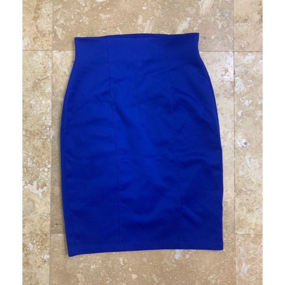 Royal Blue High Waisted Pencil Skirt
